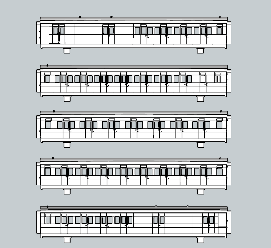 (image for) (N) LSWR Ironclad Bournemouth Set 5 Coach Bundle